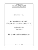 Tóm tắt thực hiện chính sách phát triển nguồn nhân lực là người dtts Ở tỉnh an giang