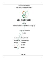 Thiết kế không gian nội thất nhà Ở theo phong cách hiện Đại