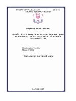 Tóm tắt luận Án tiếng việt nghiên cứu vai trò của hệ vi sinh vật Đường ruột Đến sinh ung thư Đại trực tràng và biến Đổi trong Điều trị
