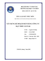 tài liệu cuối kì môn xây dựng kế hoạch bán hàng