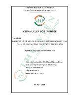 Đánh giá và Đề xuất cải tiến quy trình trang sức sản phẩm Đồ gỗ tại công ty cổ phần woodsland