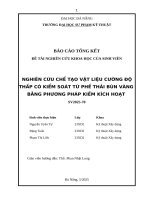 Nghiên cứu chế tạo vật liệu cường Độ  thấp có kiểm soát từ phế thải bùn vàng bằng phương pháp kiềm kích hoạt sv2025 70