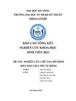 Nghiên cứu chế tạo mô hình máy hàn cell pin tự Động