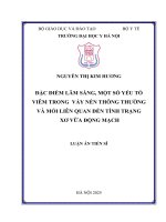 Đặc Điểm lâm sàng, một số yếu tố viêm trong vảy nến thông thường và mối liên quan Đến tình trạng xơ vữa Động mạch