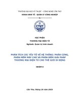 Phân tích các yếu tố về hệ thống phần cứng, phần mềm máy chủ và phần mềm giải pháp thương mại Điện tử cho thế giới di Động
