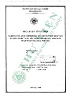 Nghiên cứu quá trình phục hồi rừng trên khu vực Đất Ở và Đất canh tác nông nghiệp tại xóm mền vườn quốc gia cúc phương