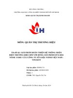 Giải pháp hoàn thiện hệ thống nhận diện thương hiệu Đối với dòng sản phẩm sữa Đậu nành fami của công ty sữa Đậu nành việt nam   vinasoy