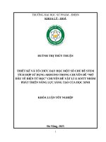 Thiết kế và tổ chức dạy học một số chủ Đề stem tích hợp sử dụng arduino trong chuyên Đề “mở Đầu về Điện tử học” chuyên Đề vật lí 11 kntt nhằm phát triển năng lực sáng tạo của học sinh