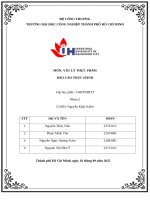 Môn vật lý thực phẩm báo cáo thực hành