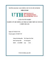 Nghiên cứu hệ thống lái trợ lực Điện trên xe toyota camry 2022 2 0g