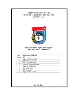 Báo cáo thực tập cơ sở Địa lý khu vực ba vì và Đồ sơn