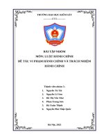 Đề tài vi phạm hành chính và trách nhiệm hành chính