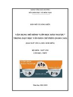 Vận dụng mô hình lớp học Đảo ngược trong dạy học văn bản chí phèo (nam cao)