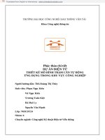 Dự Án Điện tử thiết kế mô hình trạm cân tự Động Ứng dụng trong khu vực công nghiệp