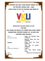 Xây dựng kế hoạch và triển khai hoạt Động marketing truyền thông và xã hội cho thương hiệu reaura