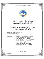 Bài tập thuyết trình môn chủ nghĩa xã hội Đề tài tính dân chủ trong chủ nghĩa xã hội