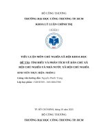 Đề tài tìm hiểu và phân tích về dân chủ xã hội chủ nghĩa và nhà nước xã hội chủ nghĩa