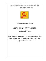 Kế toán bán hàng và xác Đinh kết quả bán hàng tại công ty tnhh mtv thương mại nội thất khôi vũ