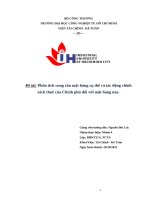 IUH - Phân tích cung cầu mặt hàng (Vàng) và tác động chính sách thuế của Chính phủ đối với mặt hàng (Vàng) này