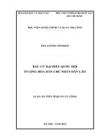 Bầu cử Đại biểu quốc hội Ở cộng hòa dân chủ nhân dân lào