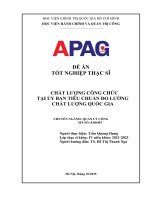 Chất lượng công chức tại Ủy ban tiêu chuẩn Đo lường chất lượng quốc gia