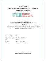 Phân tích và Đề xuất giải pháp tối Ưu hóa quy trình xếp dỡ container tại cảng hải phòng