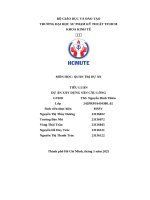 Môn học quản trị dự Án tiểu luận dự Án xây dựng sân cầu lông