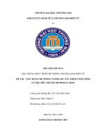 Đề tài xây dựng hệ thống chăm sóc sức khỏe tinh thần và trị liệu online mindwell hub