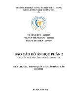 Viết chương trình quản lý ngân hàng câu hỏi thi