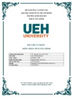 Bài tập cá nhân môn phân tích tài chính