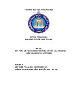 Đề tài tìm hiểu về hoạt Động nhượng quyền của thương hiệu jollibee tại việt nam