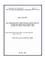 Tóm tắt luận Án bằng tiếng việt Đặc Điểm di chứng viêm não do vi rút Ở trẻ em và hiệu quả Điều trị tại bệnh viện châm cứu trung Ương (2022 2023)