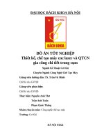 Đồ Án tốt nghiệp thiết kế, chế tạo máy cnc laser và qtcn gia công chi tiết trong cụm