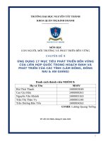 Ứng dụng 17 mục tiêu phát triển bền vững của liên hợp quốc trong hoạch Định và phát triển của các tỉnh (lâm Đồng, Đồng nai & an giang)