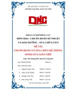 Đề tài chuẩn Đoán và sửa chữa hệ thống Đánh lửa gián tiếp