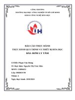 Báo cáo thực hành thực hành quá trình và thiết bị hóa học bài bơm ly tâm