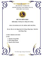 Báo cáo Đánh giá tác Động môi trường dự Án Đầu tư xây dựng quốc lộ 30 Đoạn hồng ngự   dinh bà, tỉnh Đồng tháp