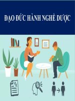 Bài giảng - DƯỢC ĐỨC - Đạo đức hành nghề dược  ( combo full slides chương 5 )