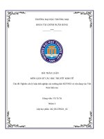 Chủ Đề nghiên cứu lý luận thất nghiệp của trường phái keynes và vận dụng vào việt nam hiện nay