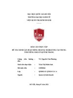 Đề tài Đánh giá hoạt Động digital marketing tại trung tâm tiếng anh cô quỳnh trang