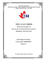 Môn bán lẻ Điện tử Đề tài dự Án kinh doanh gia dụng homekit   bếp nhà việt