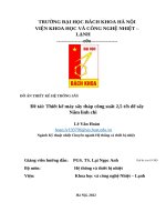 Đề tài thiết kế máy sấy tháp công suất 2,5 th Để sấy nấm linh chi