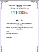 Đề tài  mạch Đo và Điều khiển cường Độ Ánh sáng