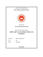 Báo cáo bài thực hành 1 thiết lập và cấu hình tường lửa iptables