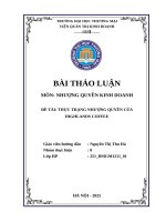 Đề tài thực trạng nhượng quyền của highlands coffee