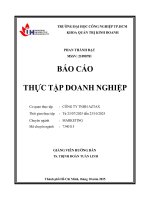 IUH - BÁO CÁO THỰC TẬP DOANH NGHIỆP TẠI CÔNG TY TNHH AZTAX - MARKETING - KHOA QUẢN TRỊ KINH DOANH