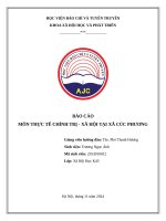 Báo cáo môn thực tế chính trị   xã hội tại xã cúc phương