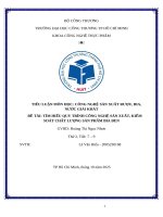 Đề tài tìm hiểu quy trình công nghệ sản xuất, kiểm soát chất lượng sản phẩm bia Đen