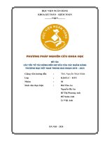 Các yếu tố tác Động Đến nợ xấu của các ngân hàng thương mại việt nam trong giai Đoạn 2019 – 2023