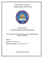 Đề tài tìm hiểu về hoạt Động nhượng quyền của thương hiệu beta cinemas Ở việt nam